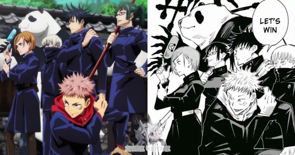Jujutsu Kaisen : Manga vs Anime -personnages